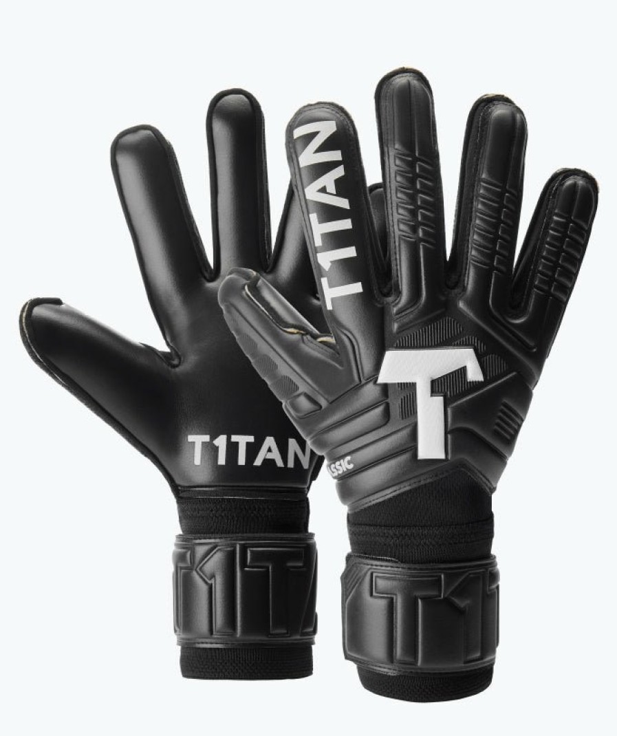 Junior Goalkeeper Gloves | T1TAN Classic 1.0 Black-Out Junior Pro (Fp)