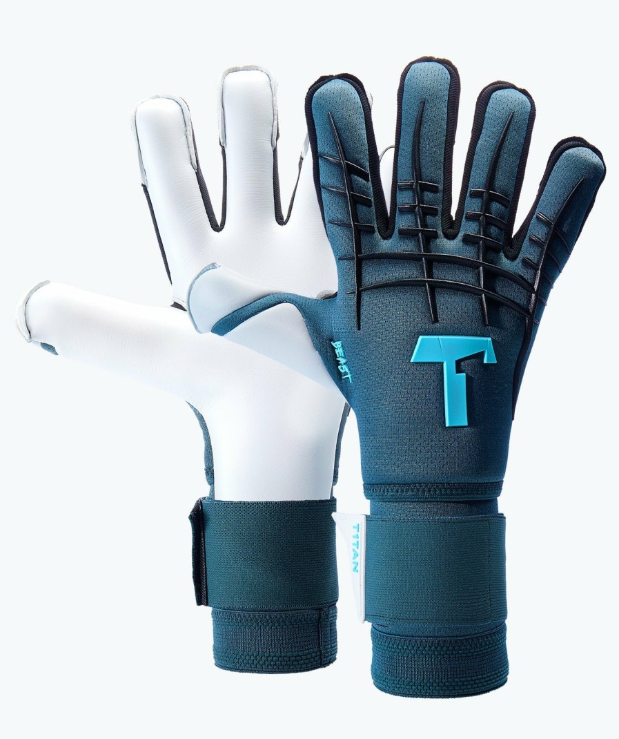 Junior Goalkeeper Gloves | T1TAN Petrol Beast Junior Pro 3.0 (Fp)