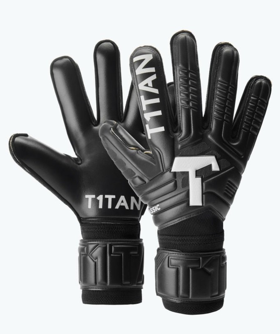 Junior Goalkeeper Gloves | T1TAN Classic 1.0 Black-Out Junior Pro